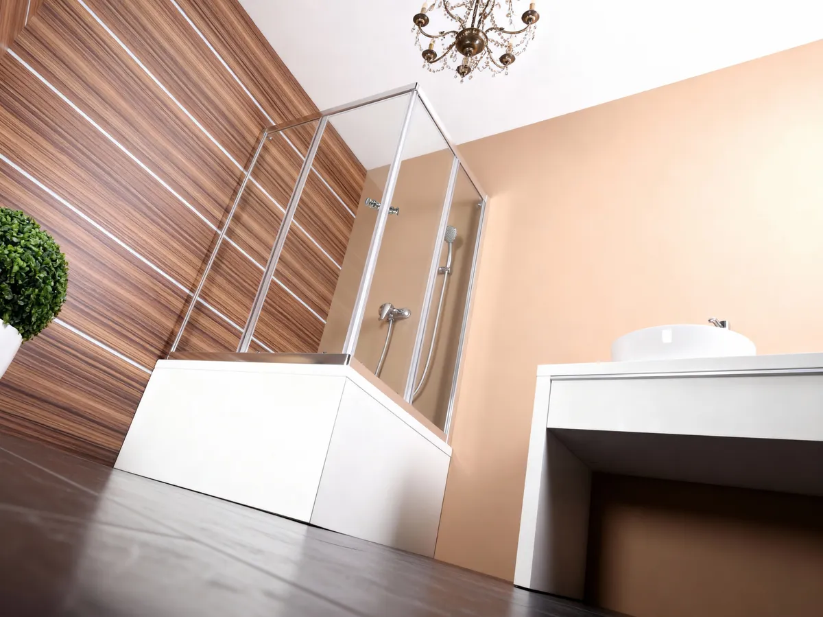 OLYMPIA 80 x 80 BADEWANNE DUSCHKABINE