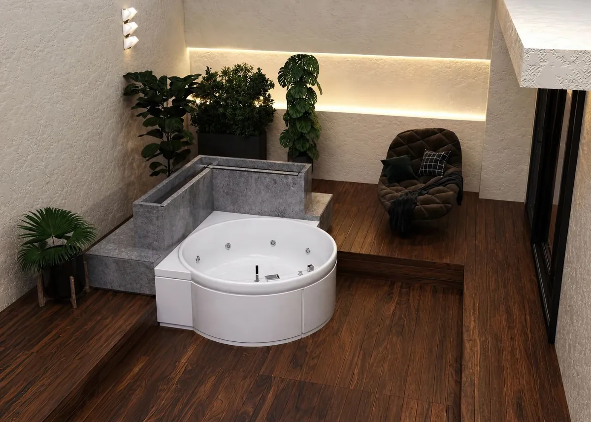 Sun Corner 164 Runde Eck-Whirlpool-Minikpool