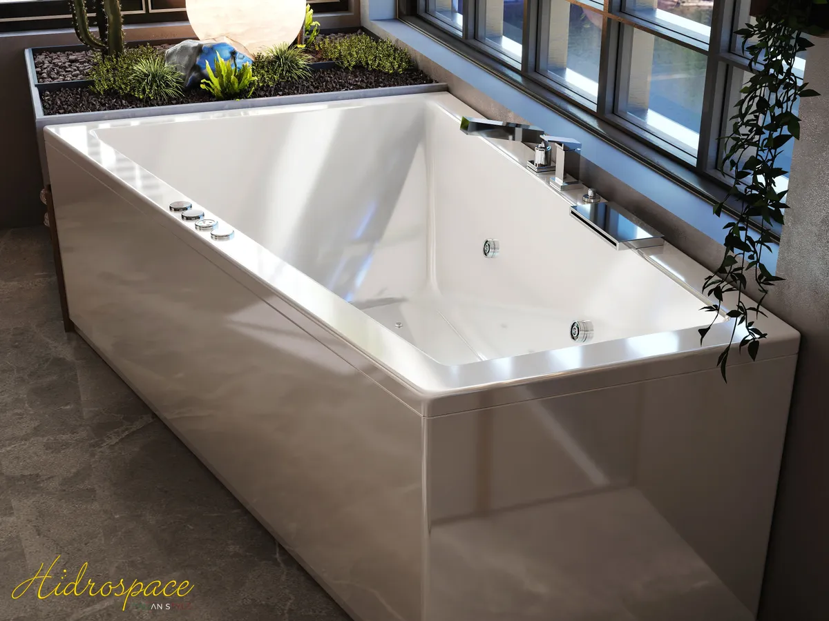 TRIAL 120x180 ASYMMETRISCHE WHIRLPOOLBAD