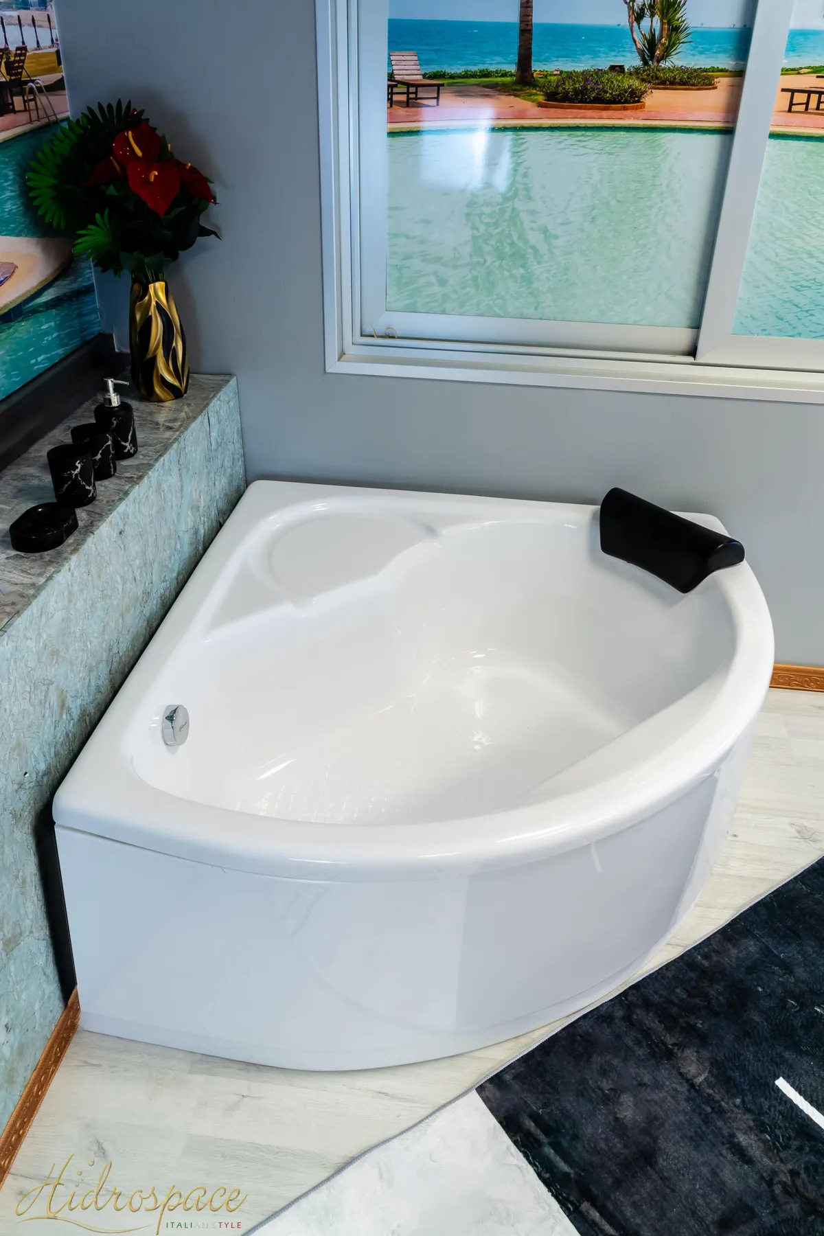 IBIS 130X130 VASCA DA BAGNO ANGOLARE CON SEDUTA