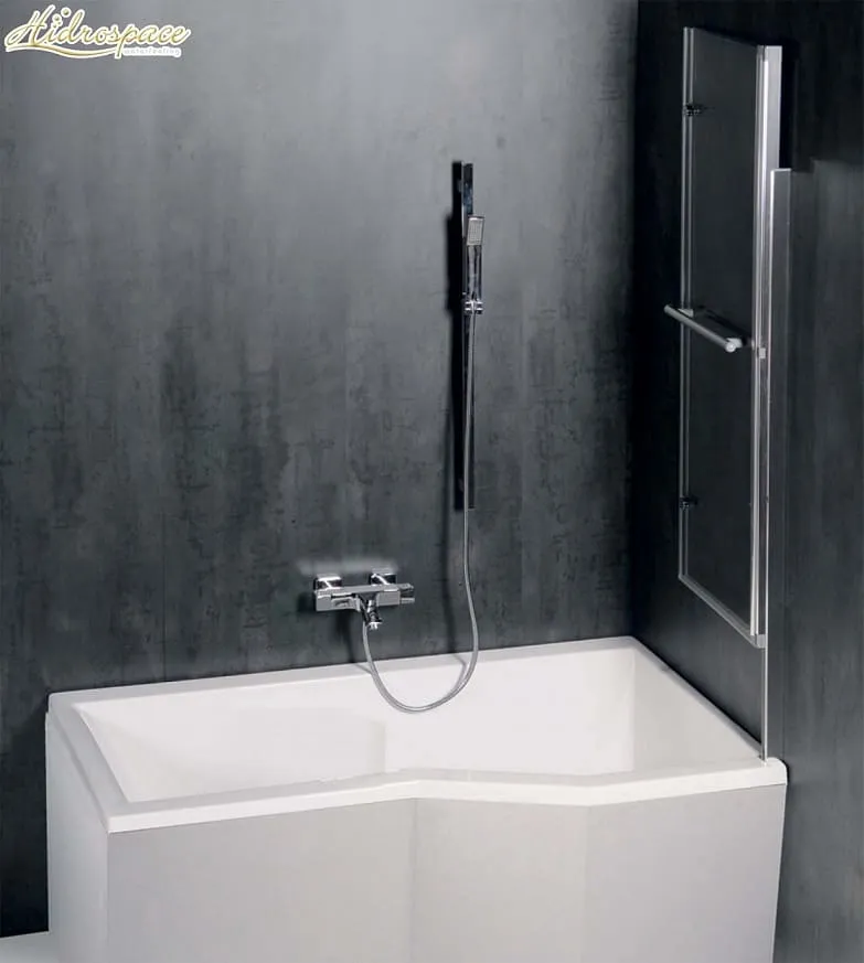 LILLI SPECIAL BATHTUB SCREEN IN CRYSTAL FOR RECTANGULAR BATHTUBS